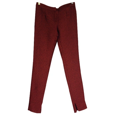 Pre-owned Chalayan Straight Pants In Red