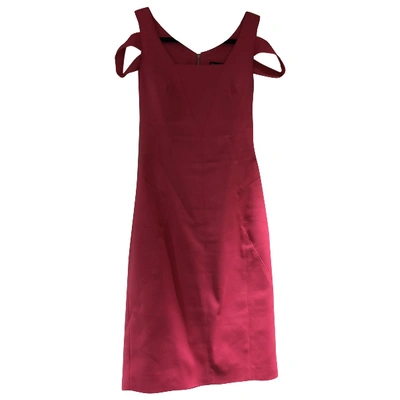 Pre-owned Karen Millen Pink Cotton - Elasthane Dress