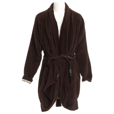 Pre-owned Kenzo Wool Coat In Brown