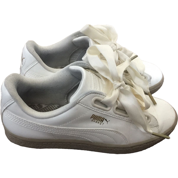 Pre-owned Puma White Patent Leather Trainers | ModeSens
