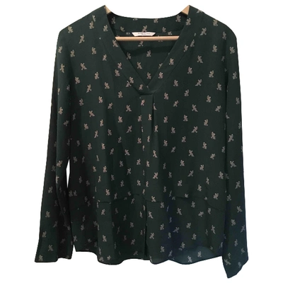 Pre-owned Marella Silk Blouse In Green