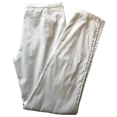 Pre-owned Prada Slim Pants In White