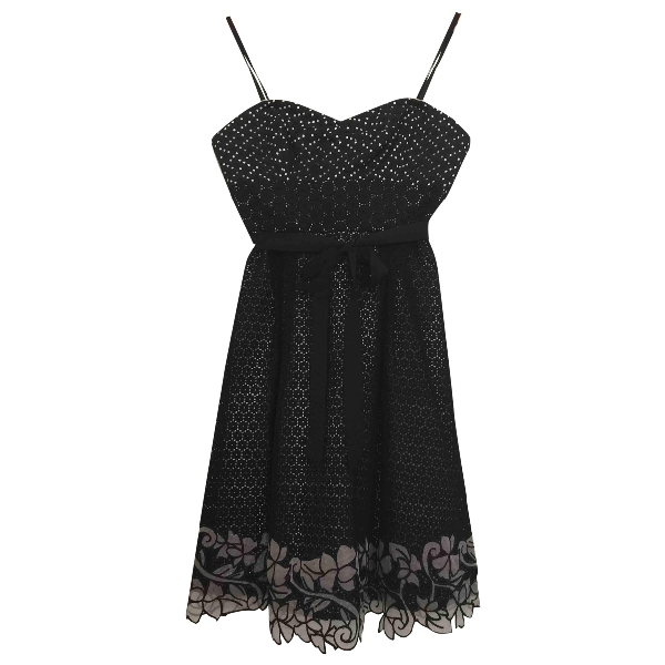 Pre-owned Bcbg Max Azria Black Cotton Dress | ModeSens