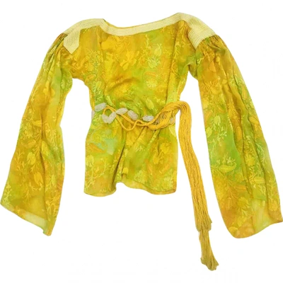 Pre-owned Emanuel Ungaro Silk Blouse In Yellow