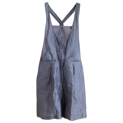 Pre-owned Emporio Armani Linen Jumpsuit In Grey