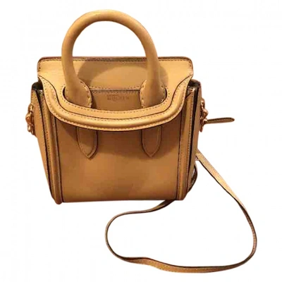 Pre-owned Alexander Mcqueen Leather Handbag In Beige