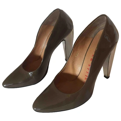 Pre-owned Walter Steiger Patent Leather Heels In Brown