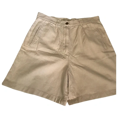 Pre-owned Mauro Grifoni Beige Cotton Shorts