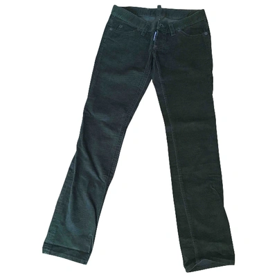 Pre-owned Dsquared2 Straight Pants In Green