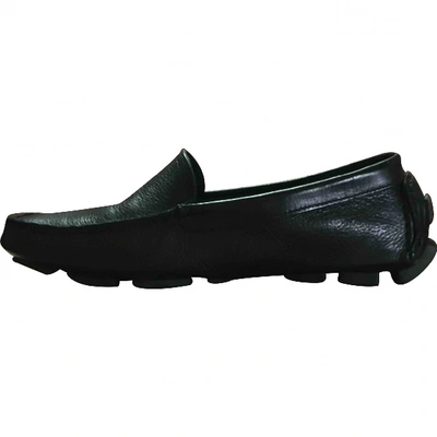 Pre-owned Il Bisonte Leather Flats In Black