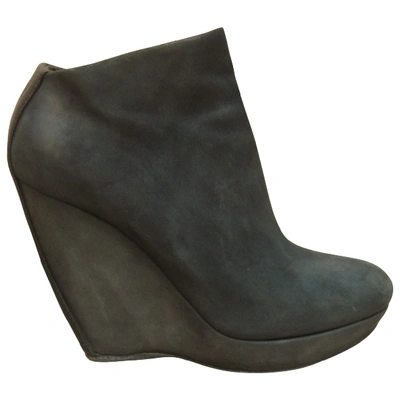 Pre-owned Balenciaga Ankle Boots In Anthracite