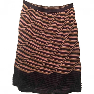 Pre-owned M Missoni Wool Mid-length Skirt In Multicolour