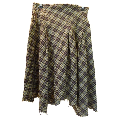 Pre-owned Mauro Grifoni Wool Mid-length Skirt In Multicolour