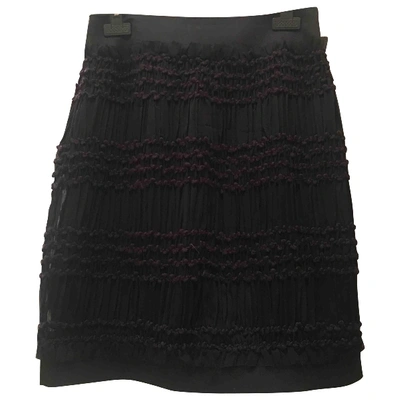 Pre-owned Philosophy Di Alberta Ferretti Wool Mid-length Skirt In Black