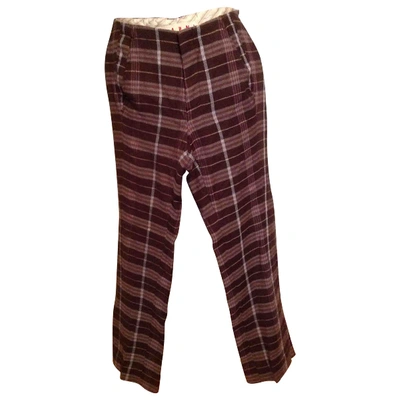 Pre-owned Marni Wool Straight Pants In Multicolour