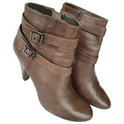 Pre-owned Trussardi Leather Ankle Boots