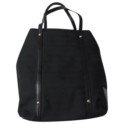 Pre-owned Emporio Armani Cloth Handbag In Black