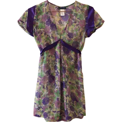 Pre-owned Antik Batik Silk Blouse In Purple