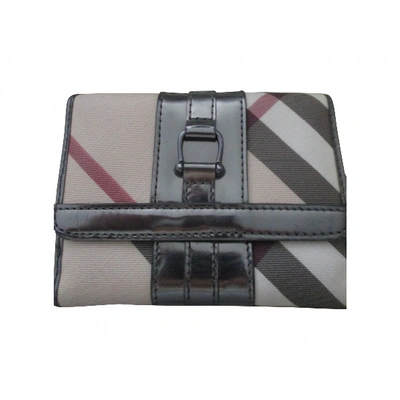 Pre-owned Burberry Cloth Wallet In Pink