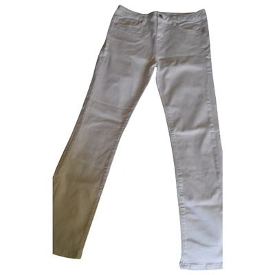 Pre-owned Gerard Darel Straight Jeans In White