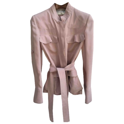 Pre-owned Valentino Silk Jacket In Pink