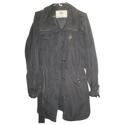 Pre-owned Burberry Black Synthetic Coats