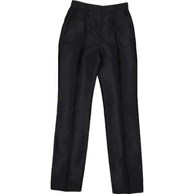 Pre-owned Marc Jacobs Silk Straight Pants In Black