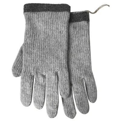 Pre-owned Brunello Cucinelli Grey Cashmere Gloves
