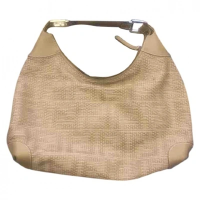 Pre-owned Fendi Cloth Handbag In Beige