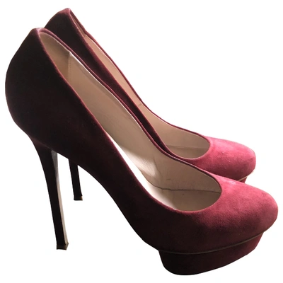 Pre-owned Le Silla Heels In Red
