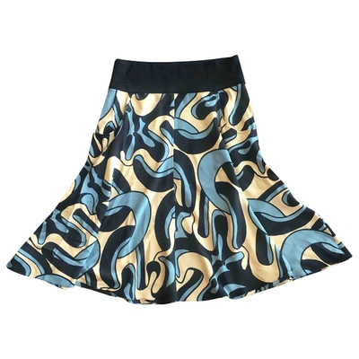 Pre-owned Diane Von Furstenberg Silk Mid-length Skirt In Multicolour