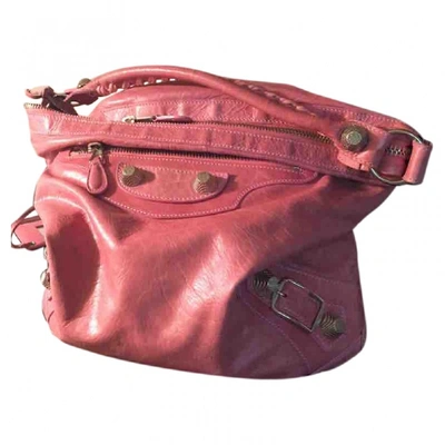Pre-owned Balenciaga Day  Leather Crossbody Bag In Pink