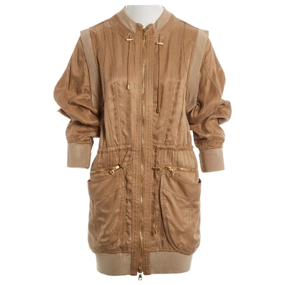 Pre-owned Balmain Camel Viscose Coat