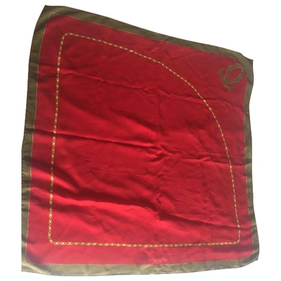 Pre-owned Cartier Silk Handkerchief In Red