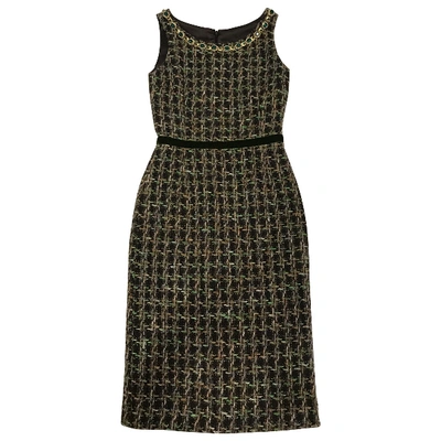 Pre-owned Dolce & Gabbana Wool Mid-length Dress In Brown