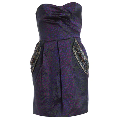 Pre-owned Matthew Williamson Silk Mini Dress In Purple