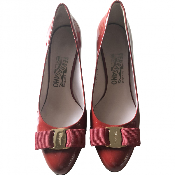 Pre-owned Salvatore Ferragamo Red Leather Heels | ModeSens