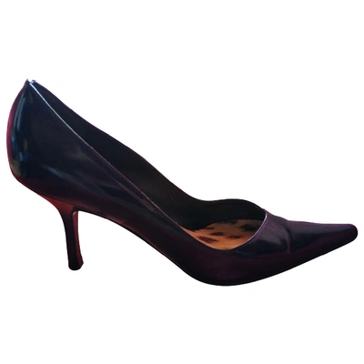 Pre-owned Roberto Cavalli Patent Leather Heels In Purple