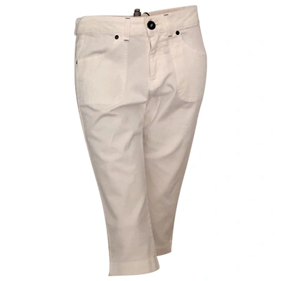 Pre-owned La Perla Straight Pants In White