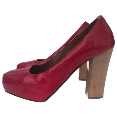 Pre-owned Marni Patent Leather Heels In Red