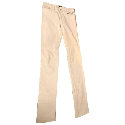 Pre-owned Joseph Straight Pants In Beige