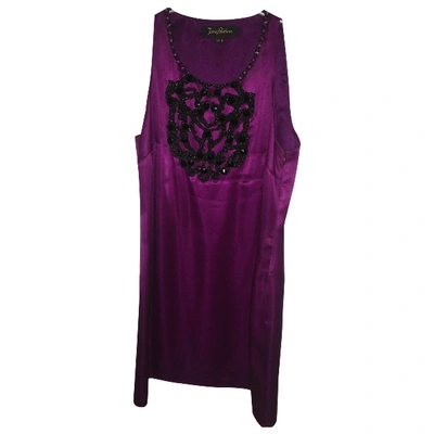 Pre-owned Jenny Packham Silk Mini Dress In Purple