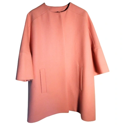 Pre-owned Msgm Wool Coat In Pink