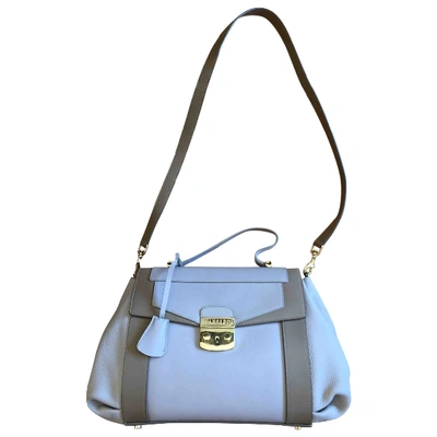 Pre-owned Trussardi Leather Tote In Blue