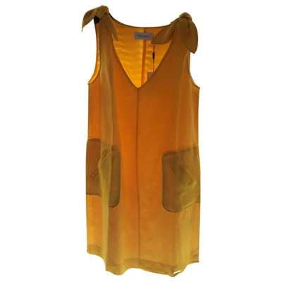 Pre-owned Pedro Del Hierro Linen Mid-length Dress In Yellow