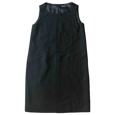 Pre-owned Max Mara Wool Mid-length Dress In Black