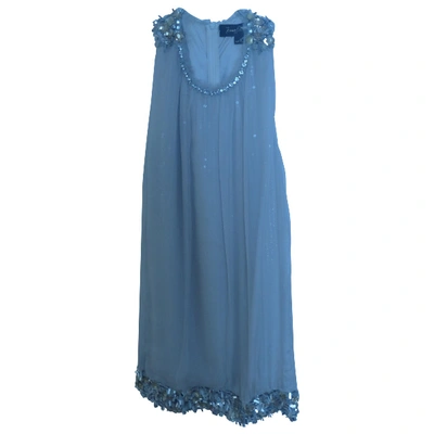 Pre-owned Jenny Packham Silk Mid-length Dress In Silver