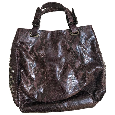Pre-owned Pierre Balmain Leather Handbag In Purple