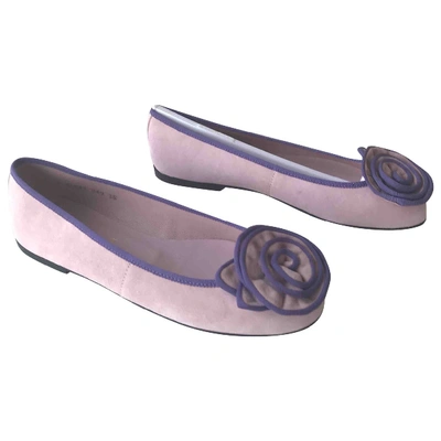 Pre-owned Pretty Ballerinas Suede Ballet Flats