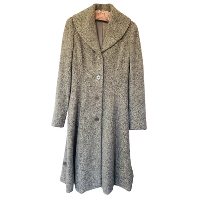 Pre-owned Ralph Lauren Wool Coat In Grey